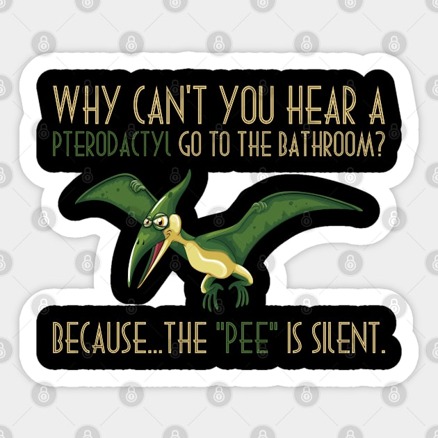 Pterodactyl Funny Pun Sticker by mBs